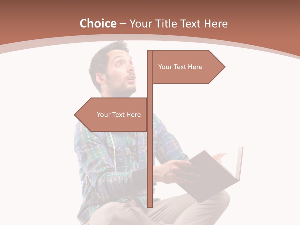 Man Vintage Student PowerPoint Template