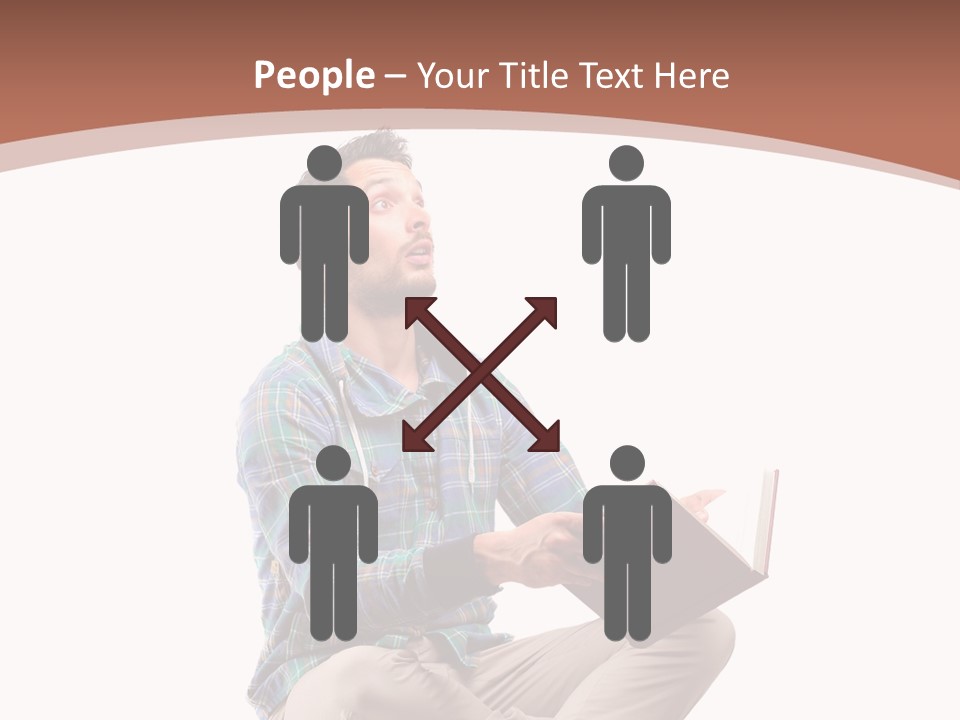 Man Vintage Student PowerPoint Template