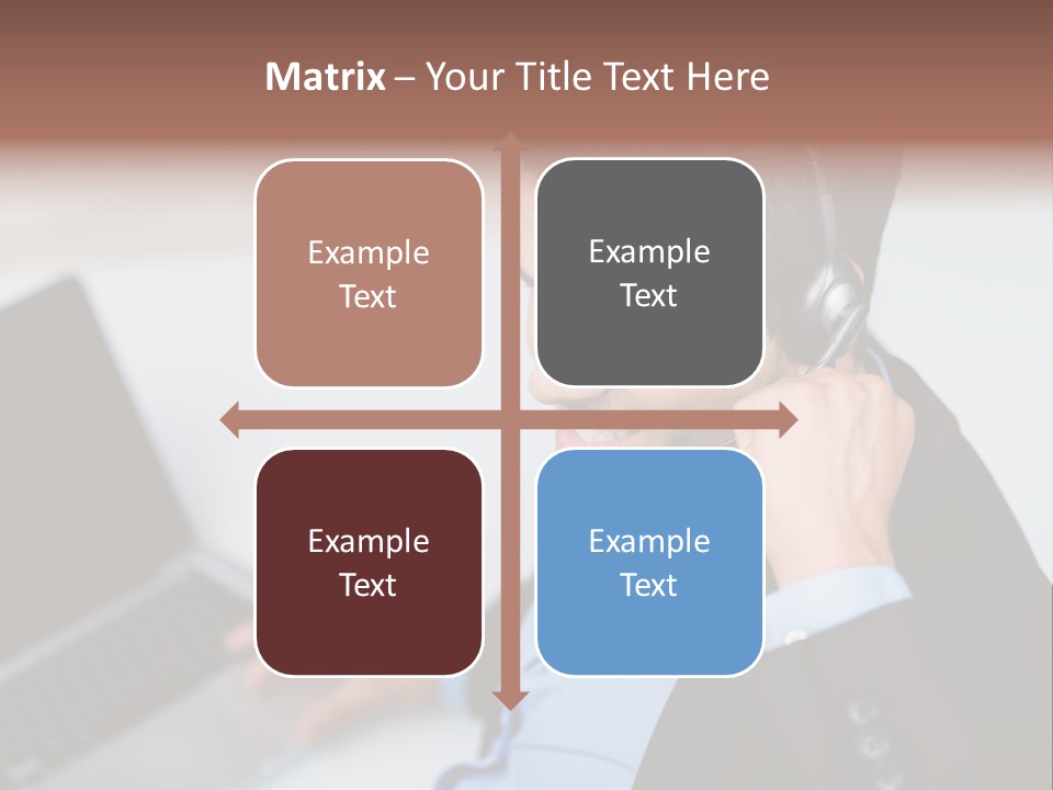 Notebook Kopfh Mann PowerPoint Template