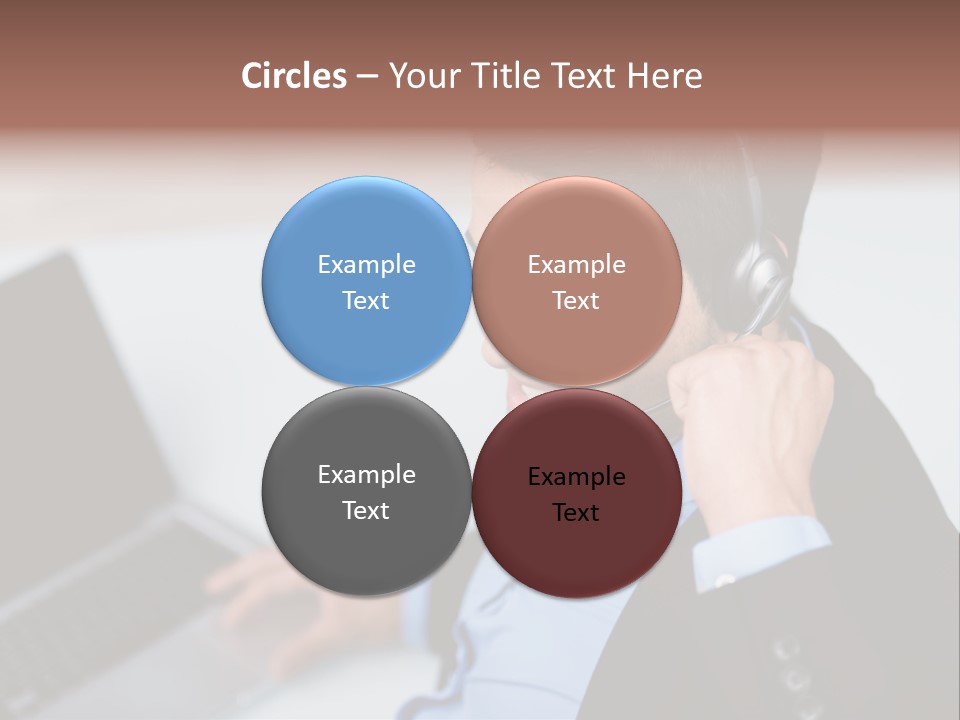 Notebook Kopfh Mann PowerPoint Template