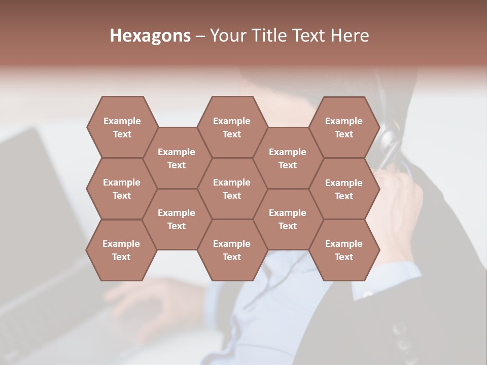 Notebook Kopfh Mann PowerPoint Template