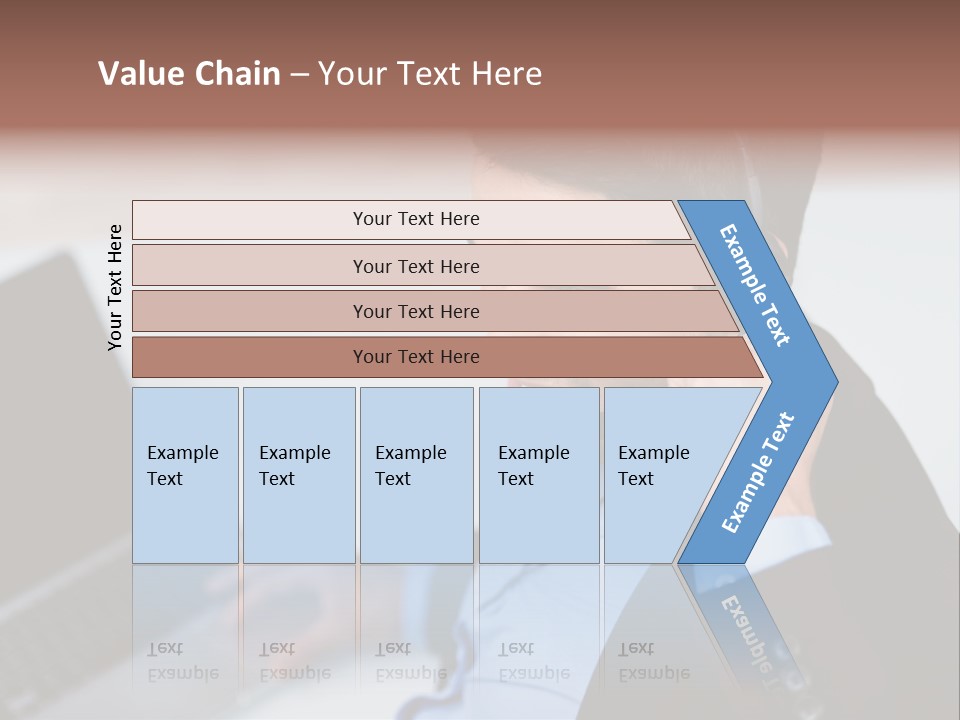 Notebook Kopfh Mann PowerPoint Template