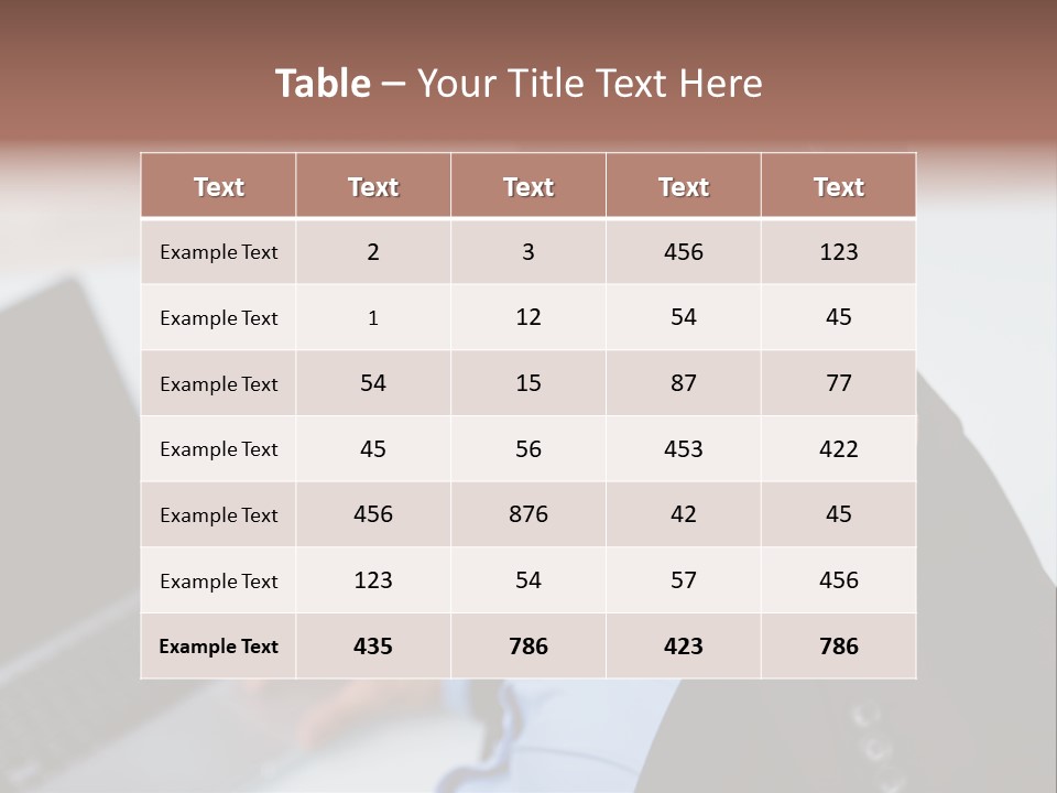 Notebook Kopfh Mann PowerPoint Template