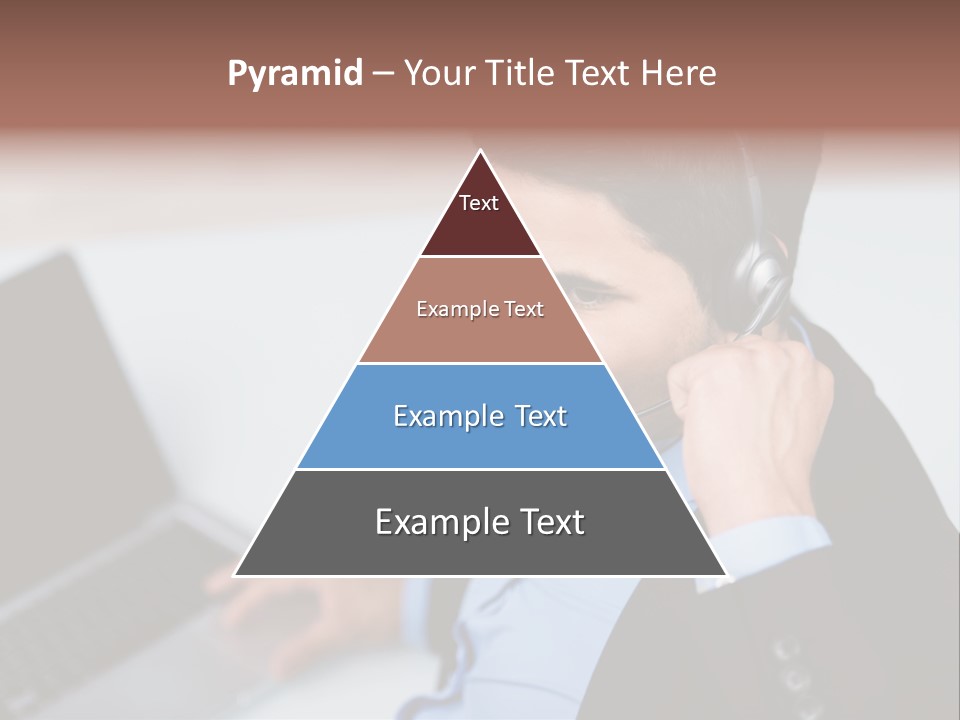 Notebook Kopfh Mann PowerPoint Template