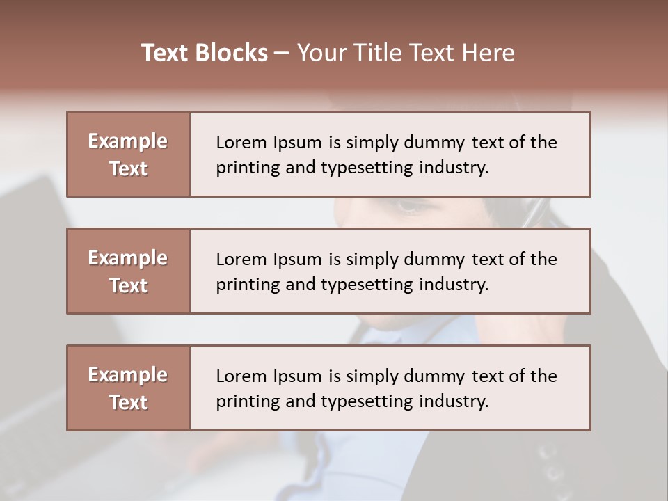 Notebook Kopfh Mann PowerPoint Template