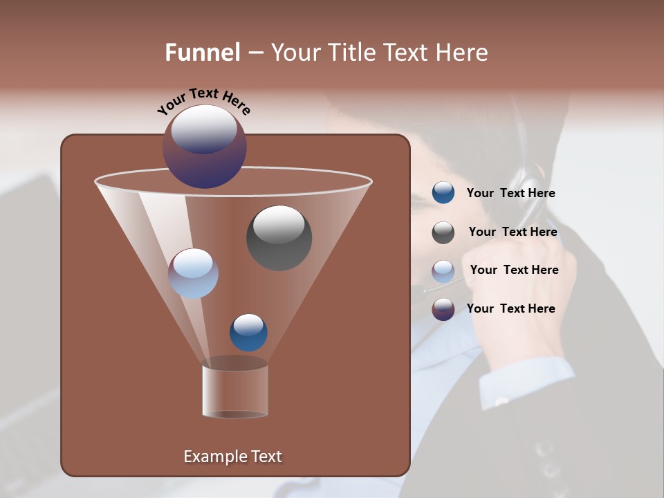 Notebook Kopfh Mann PowerPoint Template