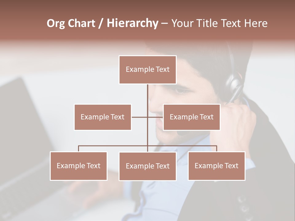 Notebook Kopfh Mann PowerPoint Template
