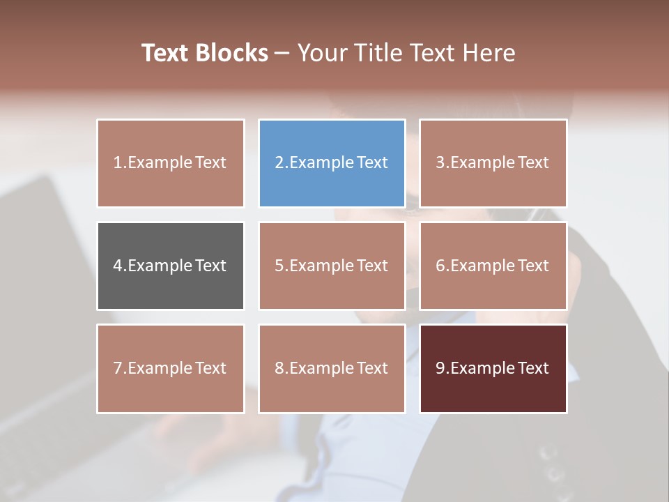 Notebook Kopfh Mann PowerPoint Template