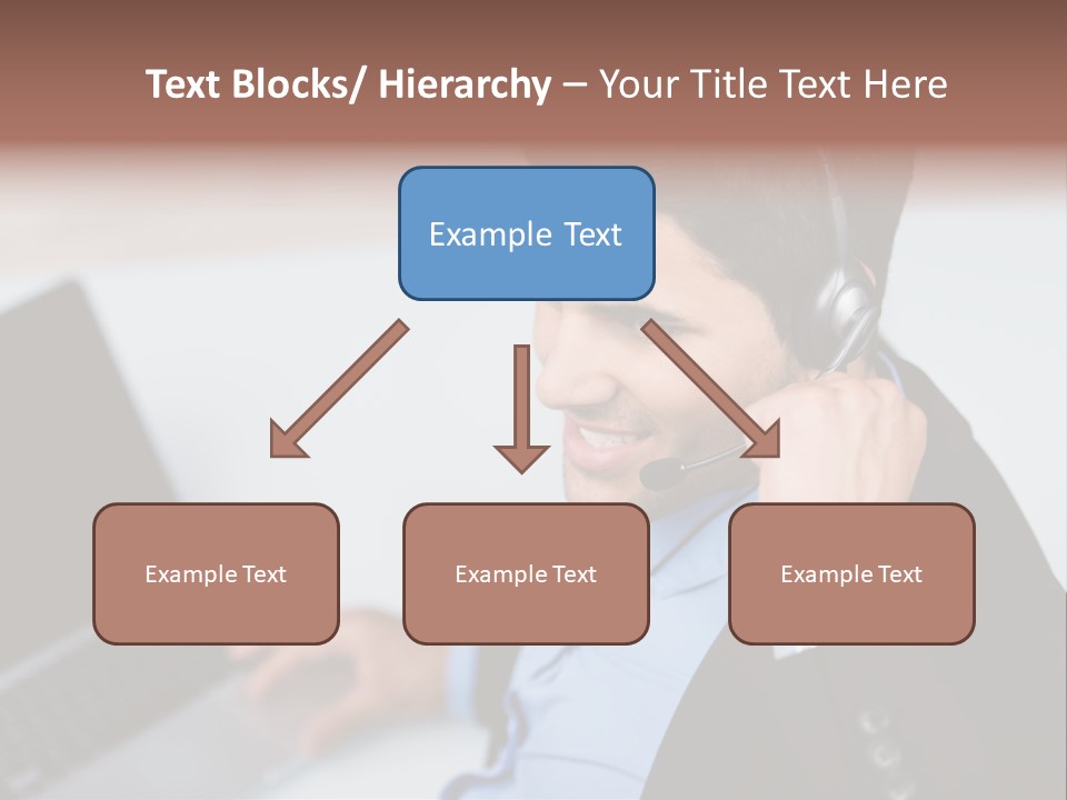 Notebook Kopfh Mann PowerPoint Template