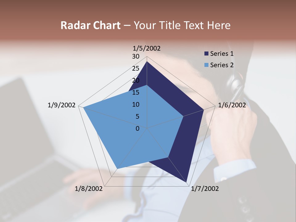 Notebook Kopfh Mann PowerPoint Template