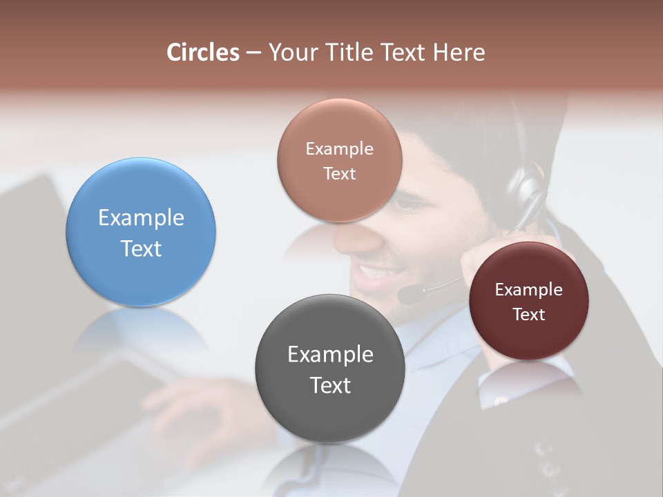 Notebook Kopfh Mann PowerPoint Template