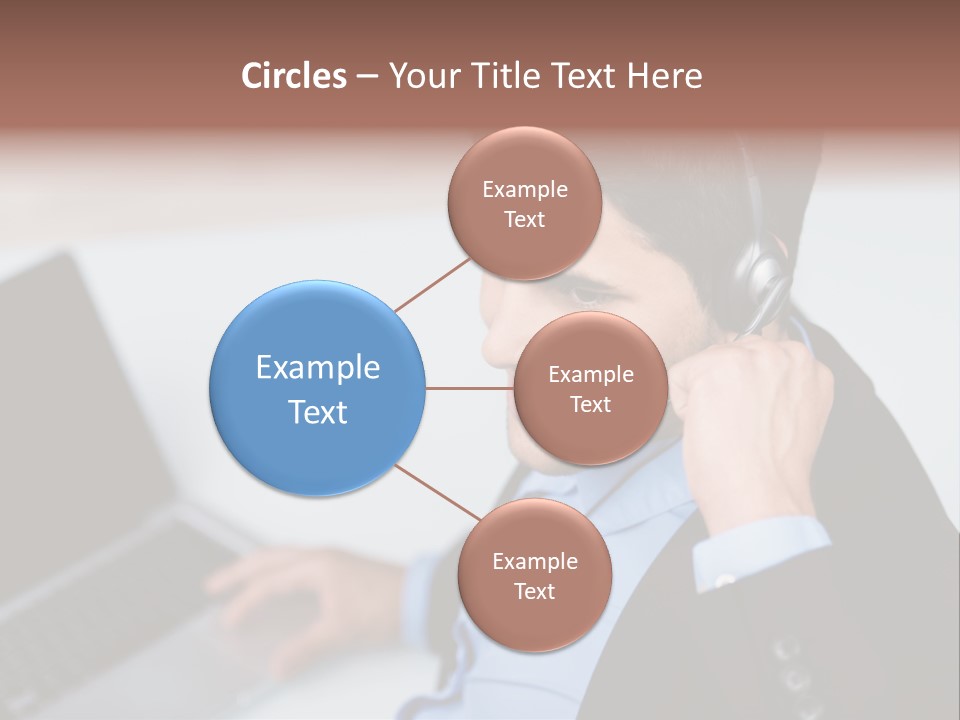 Notebook Kopfh Mann PowerPoint Template