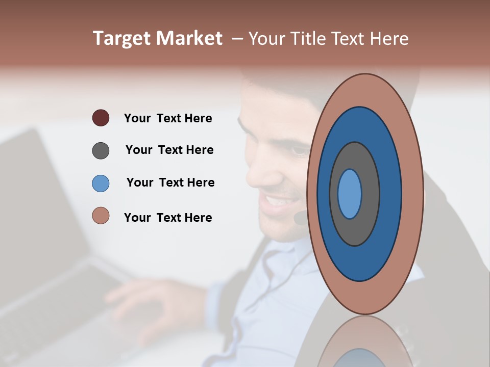 Notebook Kopfh Mann PowerPoint Template