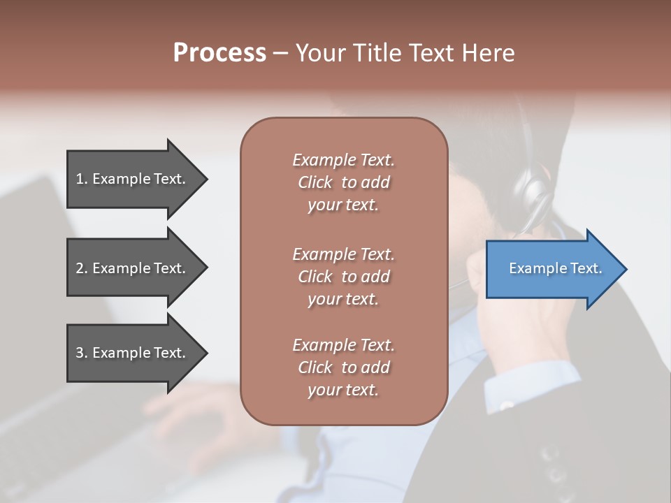 Notebook Kopfh Mann PowerPoint Template
