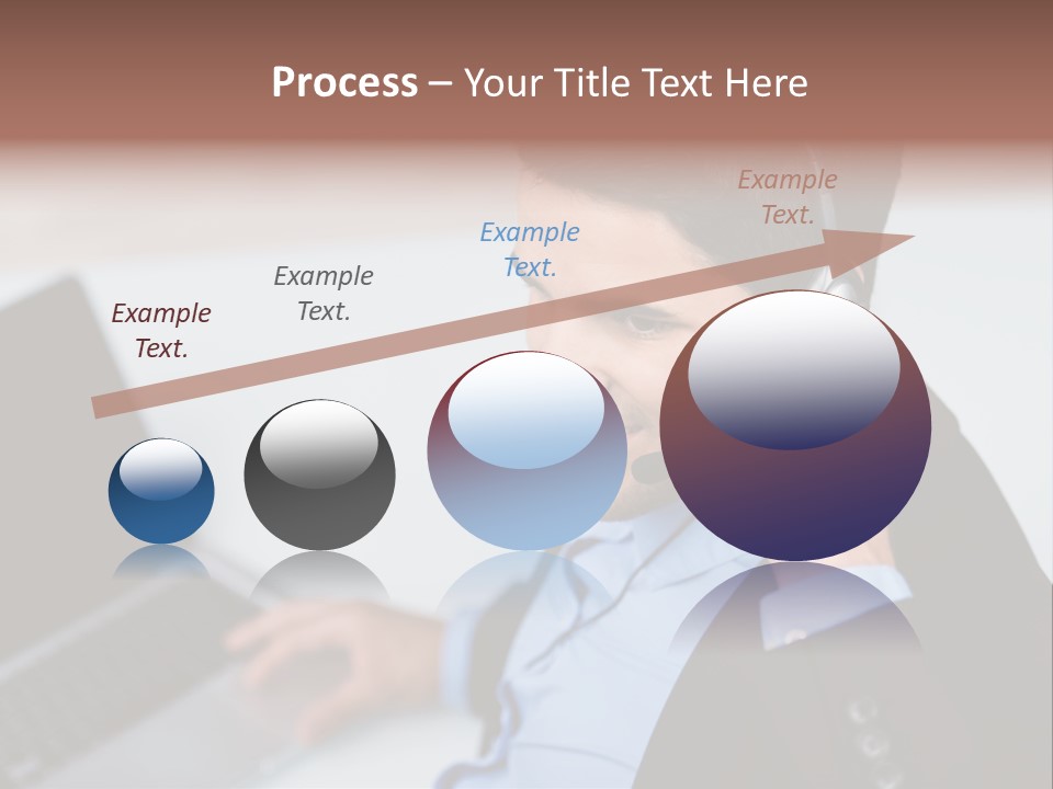 Notebook Kopfh Mann PowerPoint Template