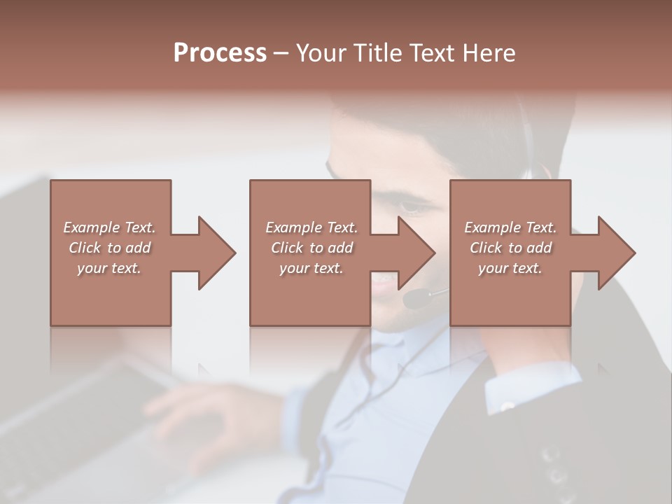 Notebook Kopfh Mann PowerPoint Template