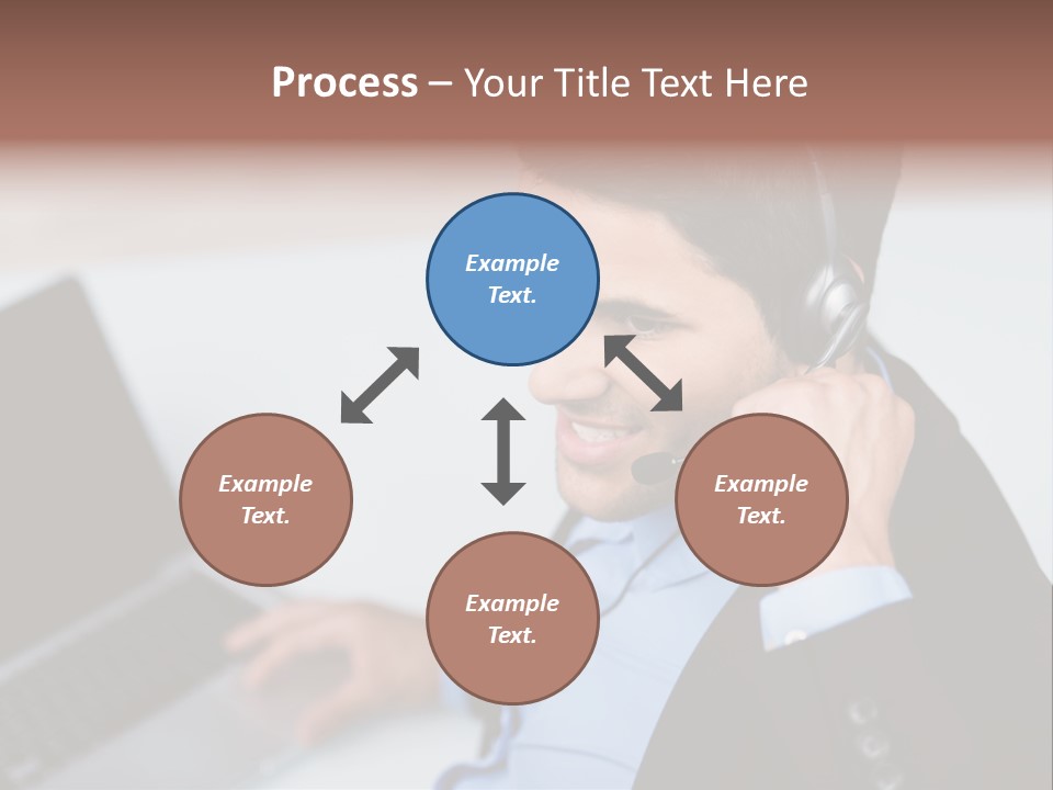 Notebook Kopfh Mann PowerPoint Template