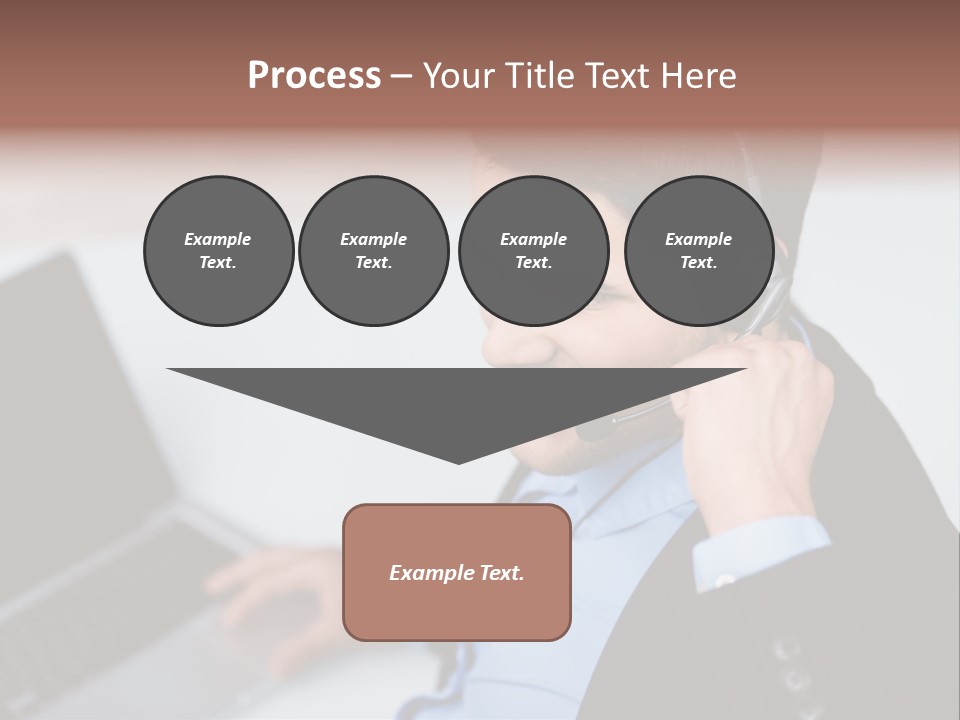 Notebook Kopfh Mann PowerPoint Template