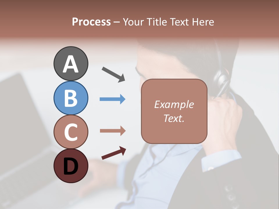 Notebook Kopfh Mann PowerPoint Template
