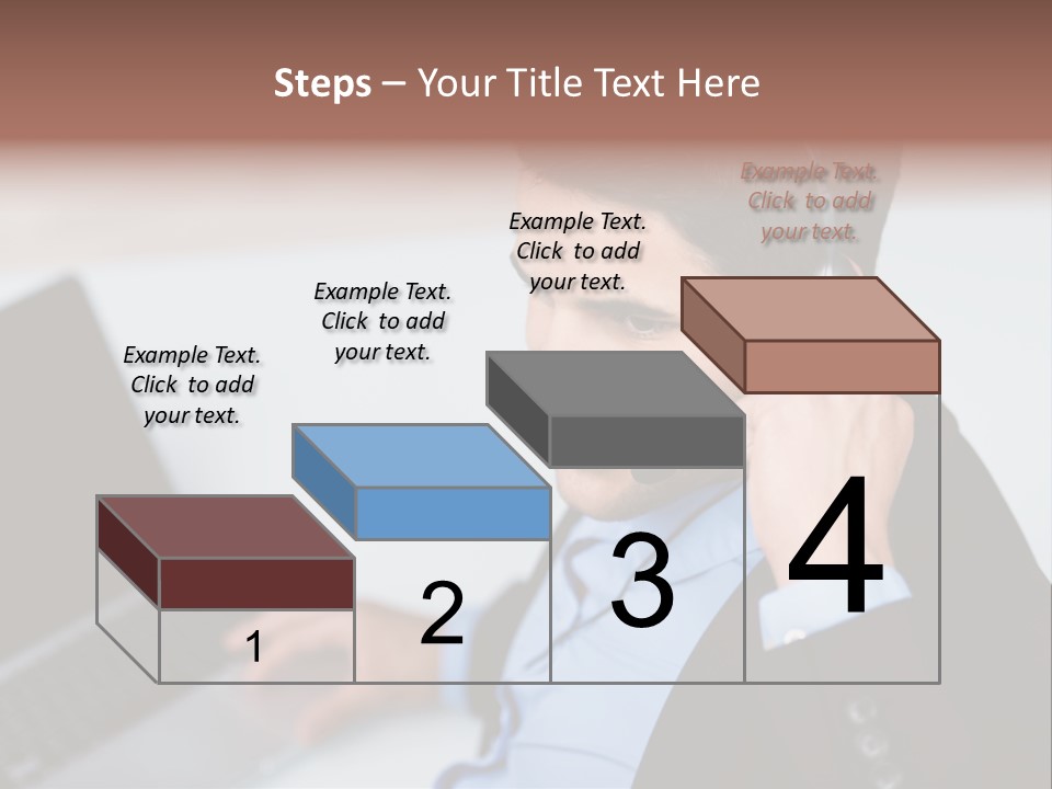 Notebook Kopfh Mann PowerPoint Template