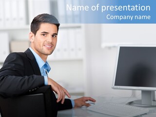 Mann Freiraum Entspannt PowerPoint Template