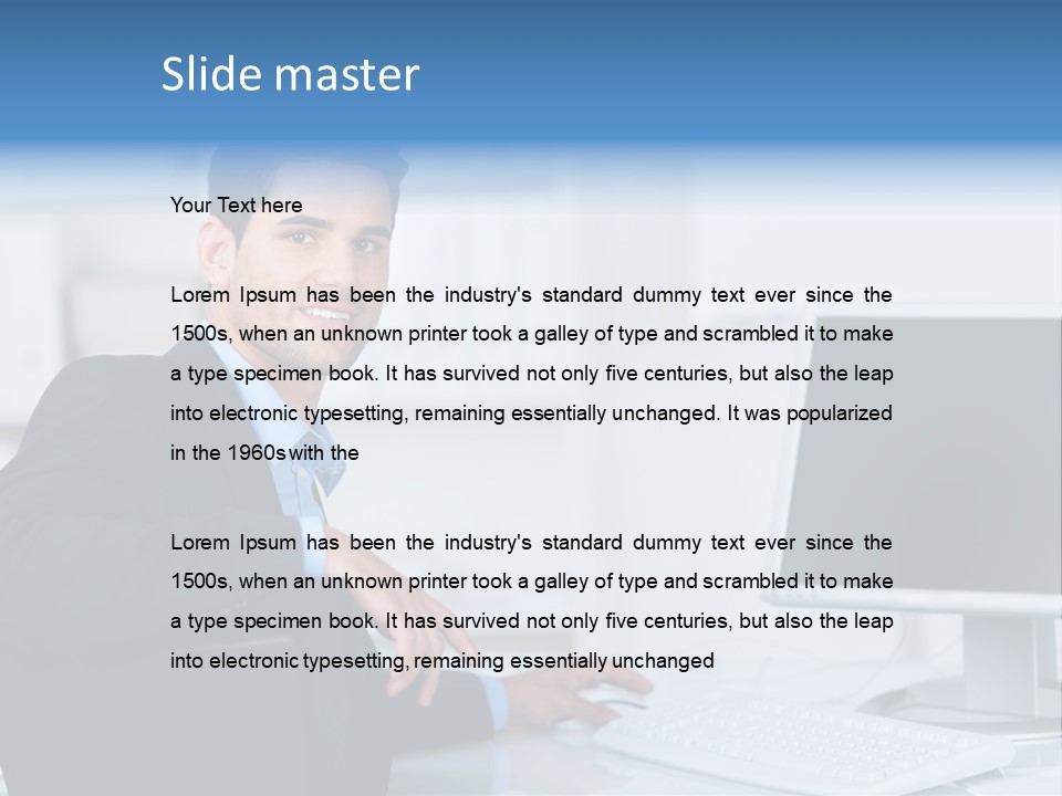 Mann Freiraum Entspannt PowerPoint Template