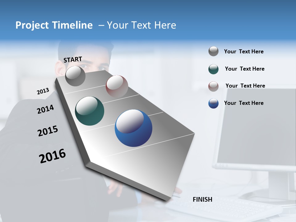Mann Freiraum Entspannt PowerPoint Template