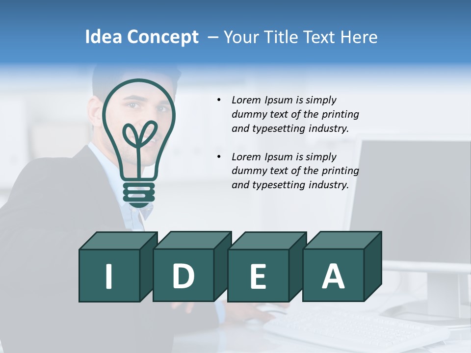 Mann Freiraum Entspannt PowerPoint Template