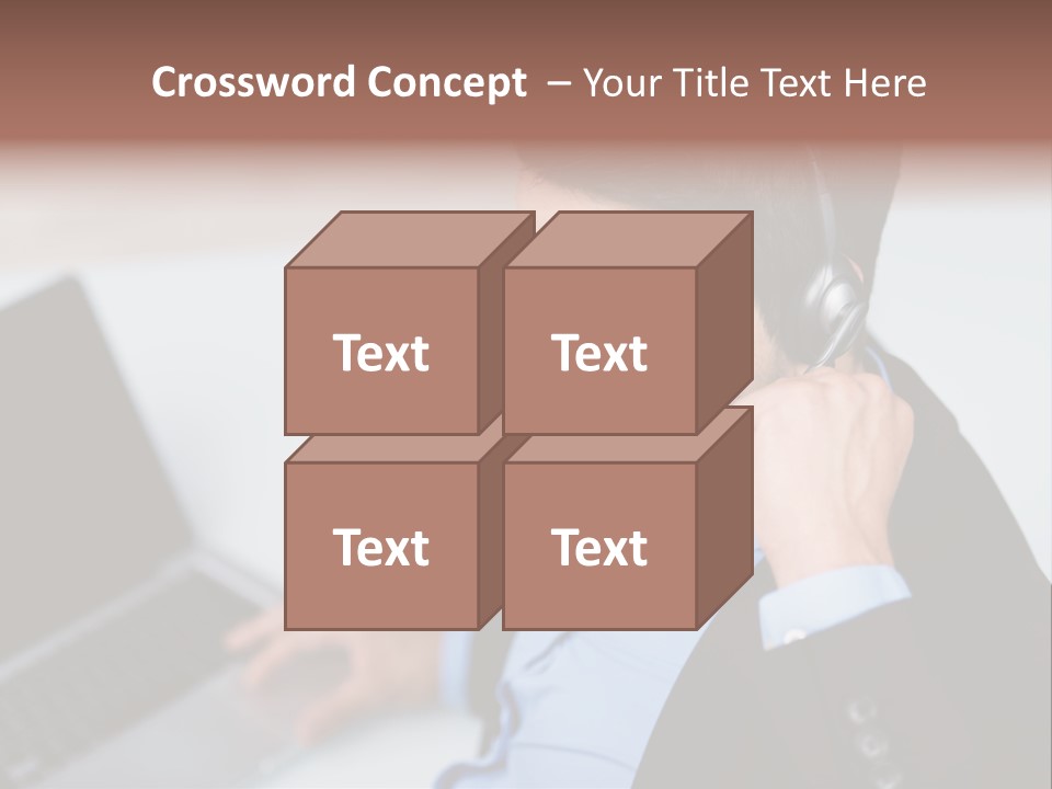 Berater Motiviert Headset PowerPoint Template