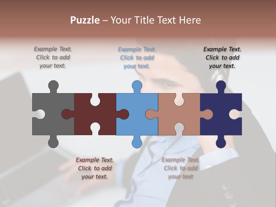 Berater Motiviert Headset PowerPoint Template