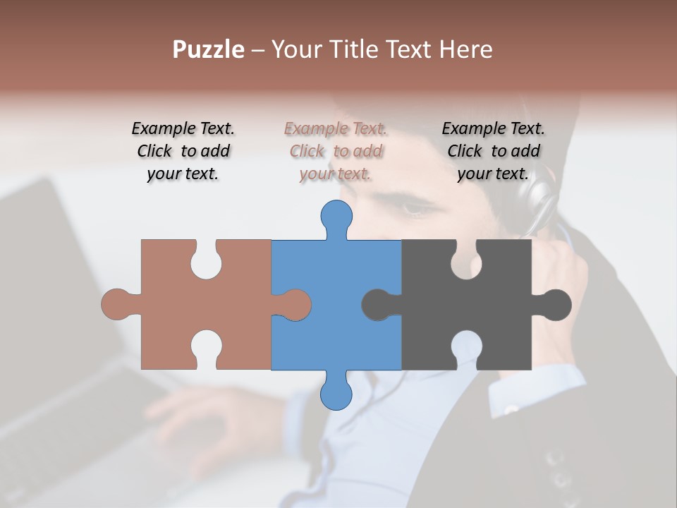 Berater Motiviert Headset PowerPoint Template