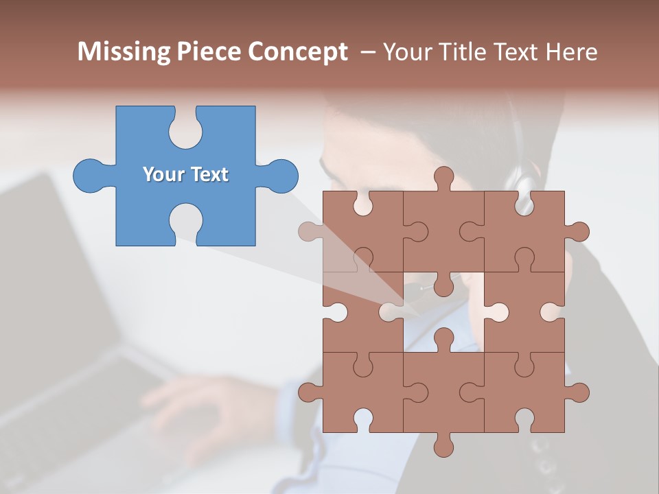 Berater Motiviert Headset PowerPoint Template