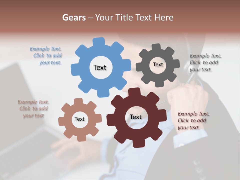 Berater Motiviert Headset PowerPoint Template