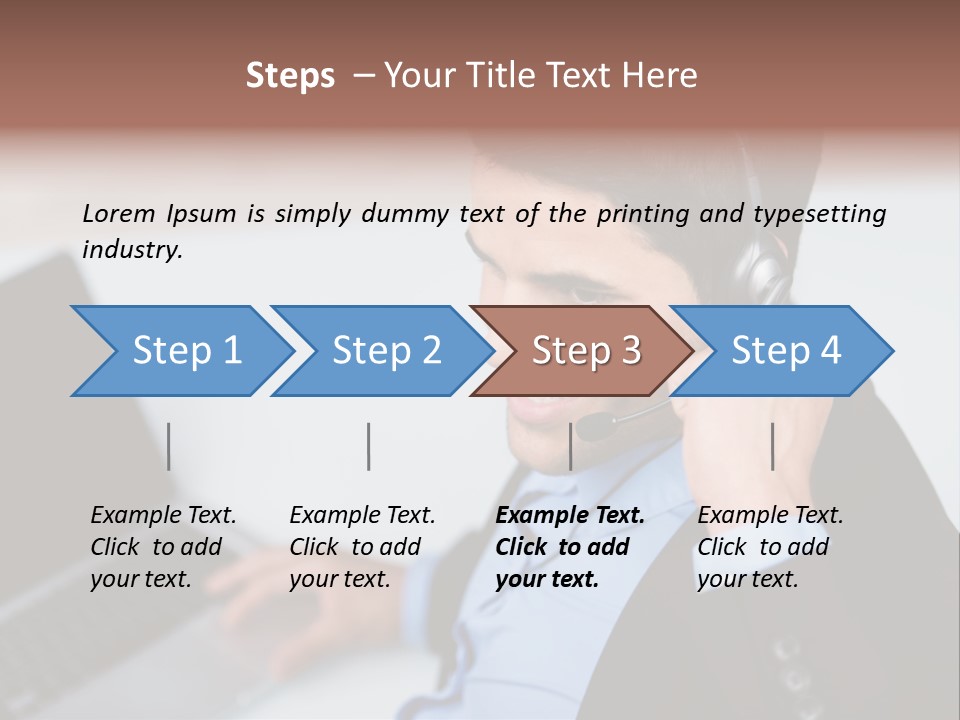 Berater Motiviert Headset PowerPoint Template