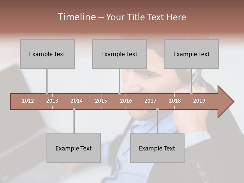 Berater Motiviert Headset PowerPoint Template