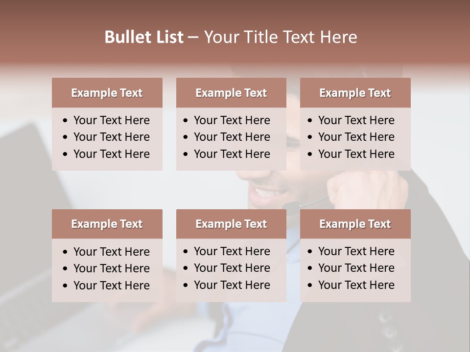 Berater Motiviert Headset PowerPoint Template