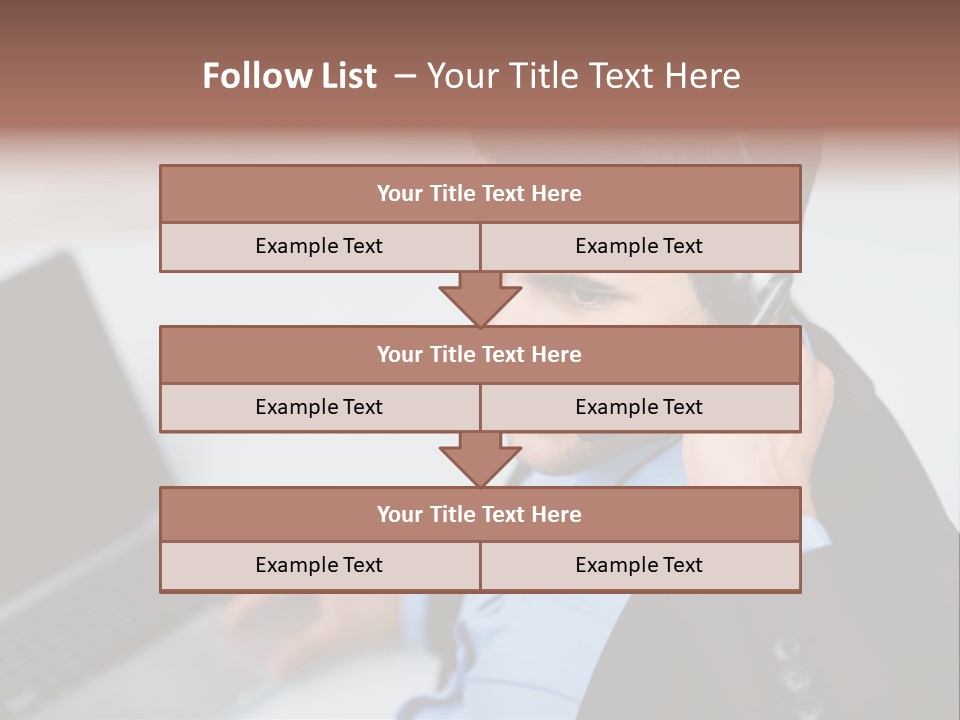 Berater Motiviert Headset PowerPoint Template