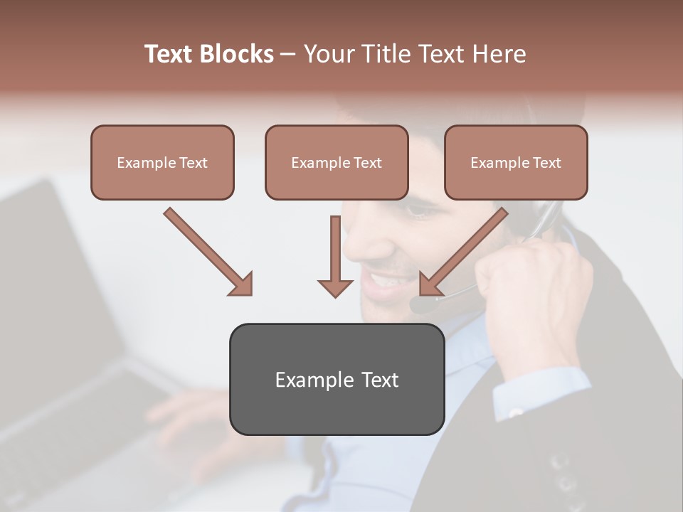 Berater Motiviert Headset PowerPoint Template