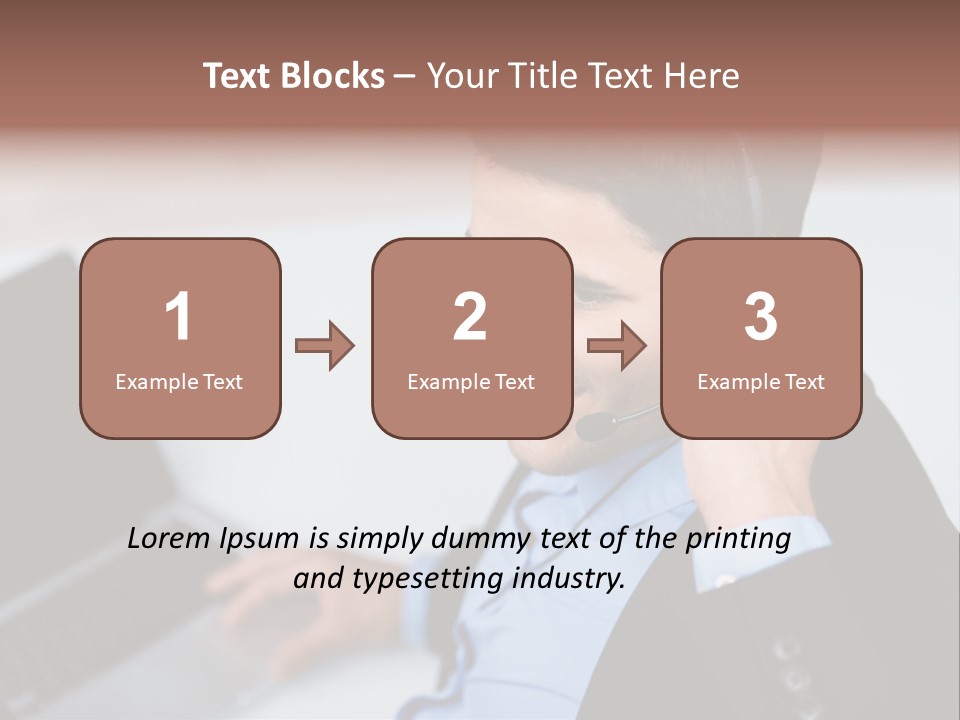 Berater Motiviert Headset PowerPoint Template