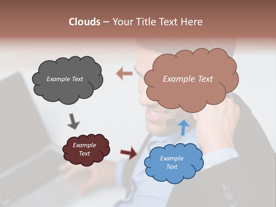 Berater Motiviert Headset PowerPoint Template