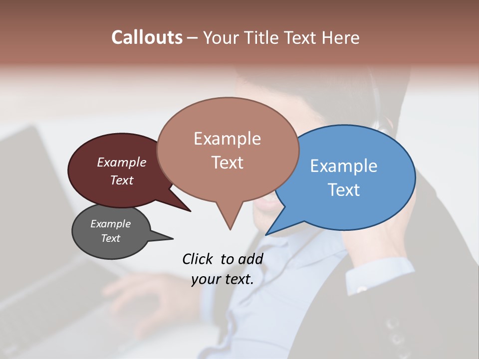 Berater Motiviert Headset PowerPoint Template