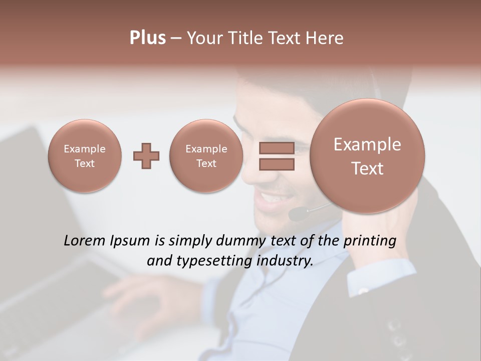Berater Motiviert Headset PowerPoint Template