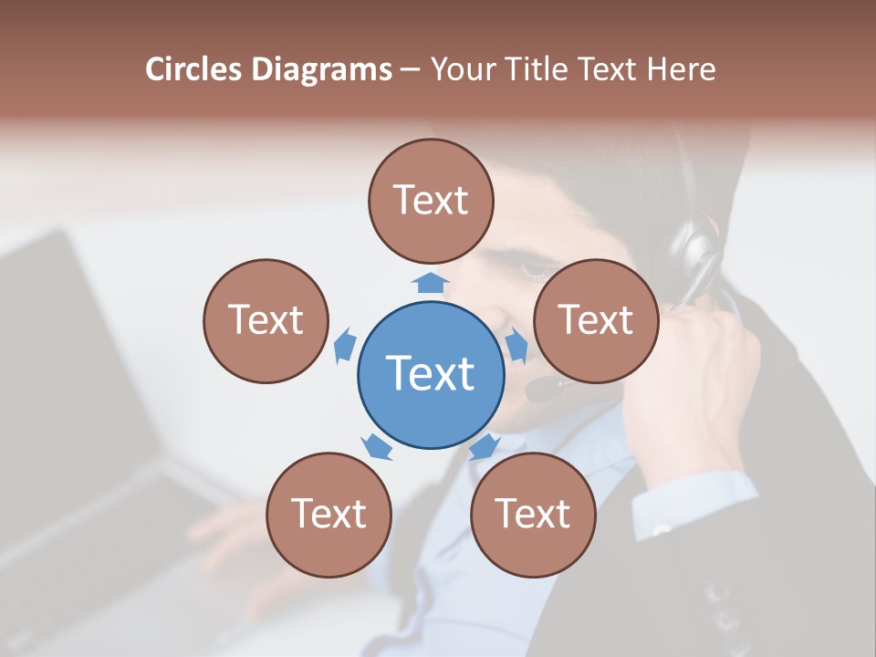 Berater Motiviert Headset PowerPoint Template