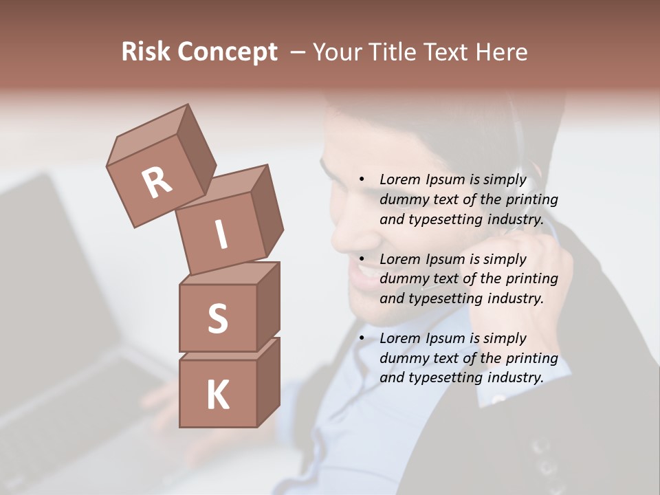 Berater Motiviert Headset PowerPoint Template