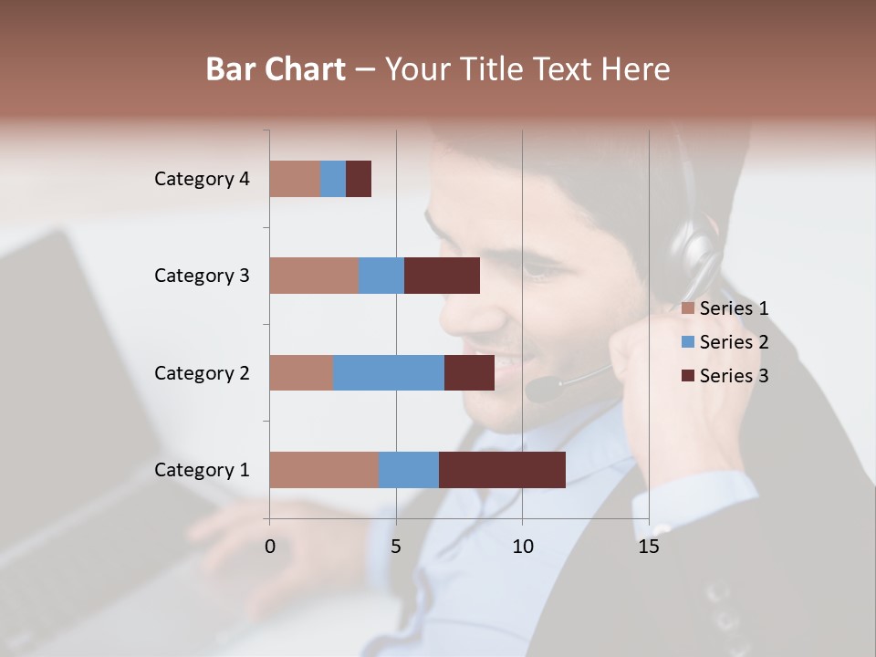 Berater Motiviert Headset PowerPoint Template