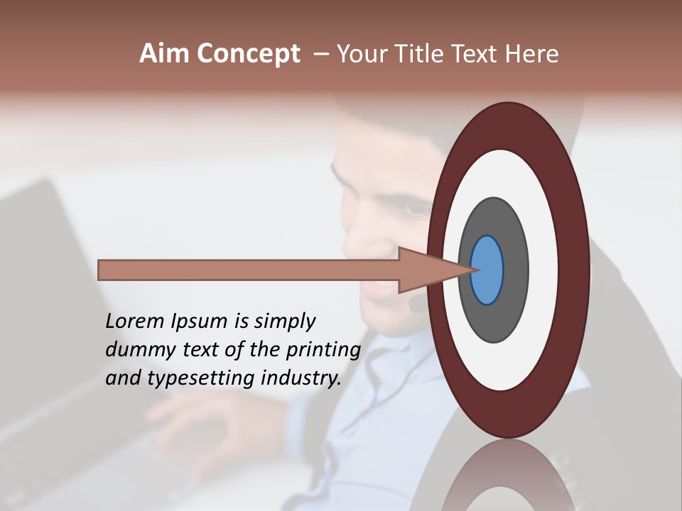 Berater Motiviert Headset PowerPoint Template