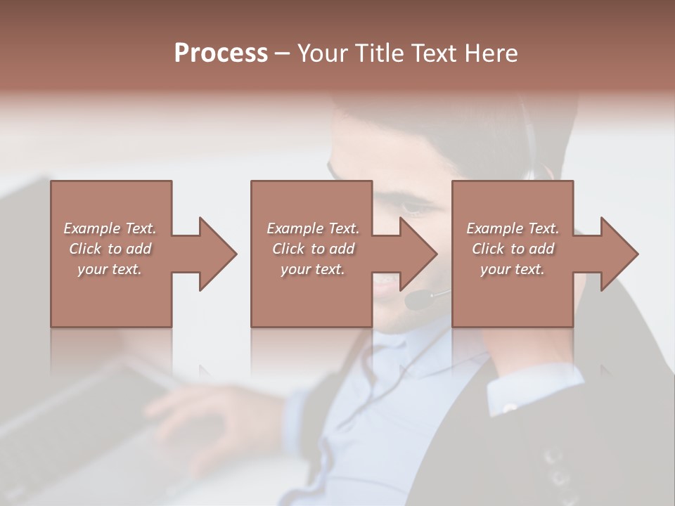 Berater Motiviert Headset PowerPoint Template