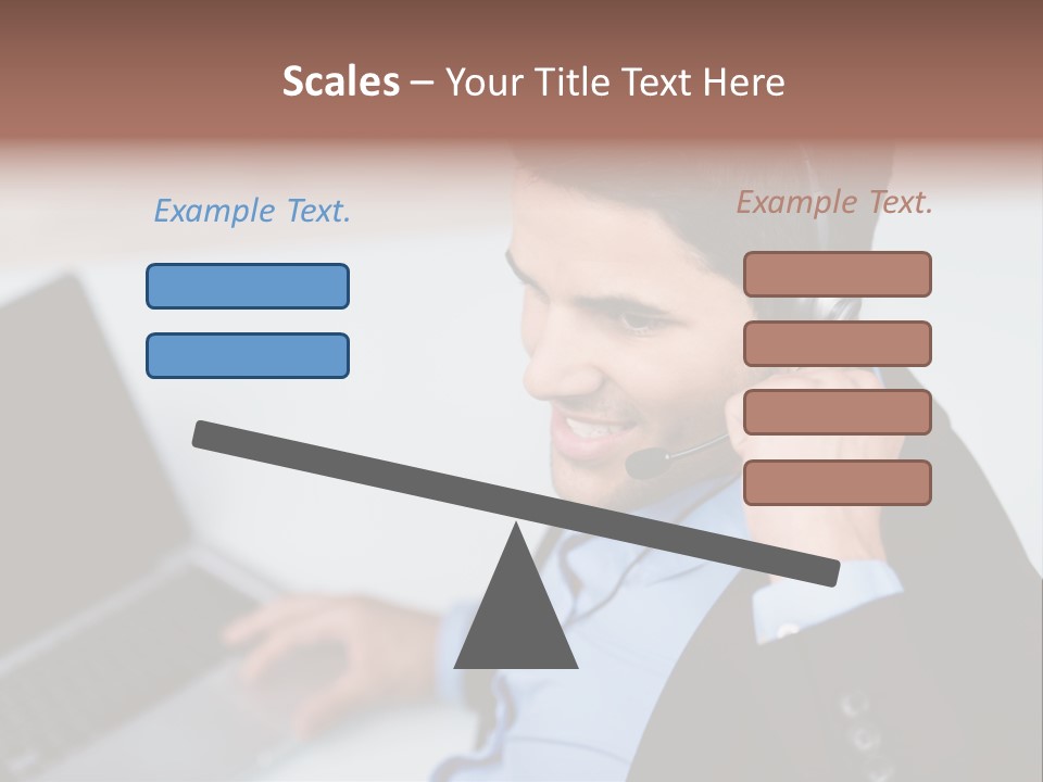 Berater Motiviert Headset PowerPoint Template