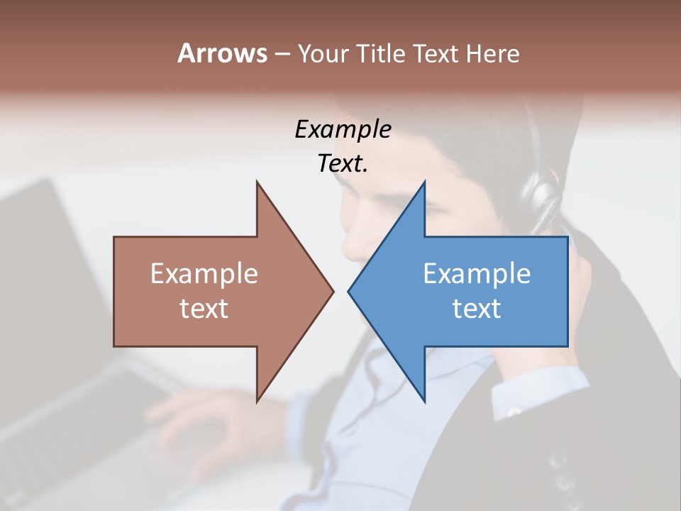 Berater Motiviert Headset PowerPoint Template