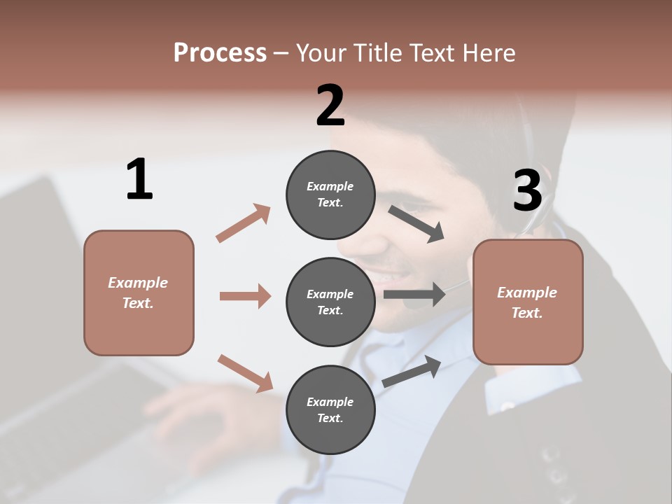 Berater Motiviert Headset PowerPoint Template